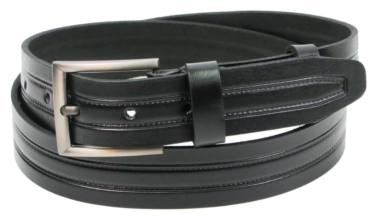 Ремень мужской Skipper 1296-38 под джинсы натуральная кожа 3,8 см Черный