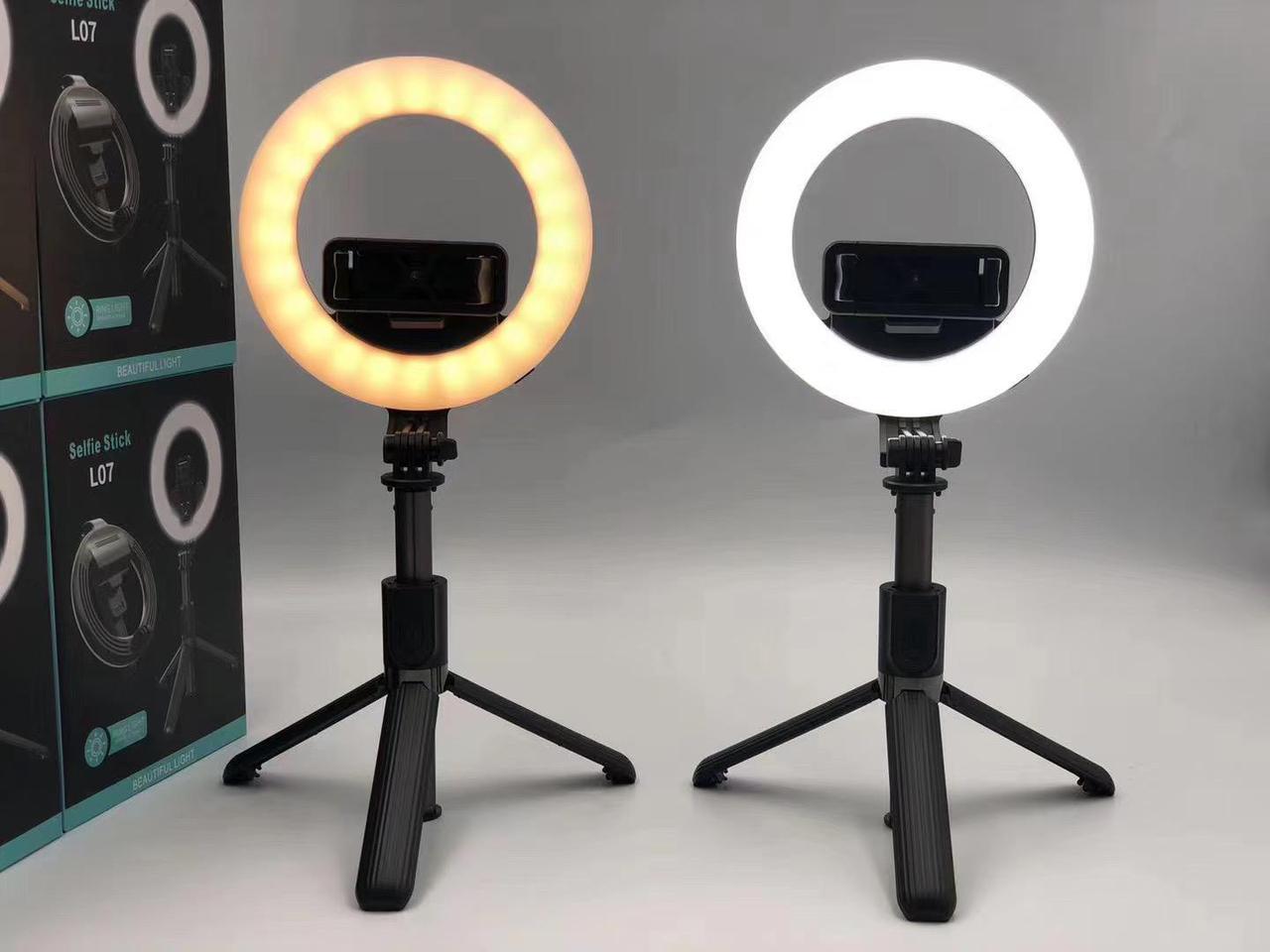 Лампа кольцевая Rias L07 LED Bluetooth 16 см Black (3_04556) - фото 5 Лампа кольцевая Rias L07 LED Bluetooth 16 см Black (3_04556) - фото 5