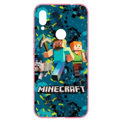 Чехол для Xiaomi Redmi Note 7 Minecraft Steve Alex And Dog (6848345-7-134799)