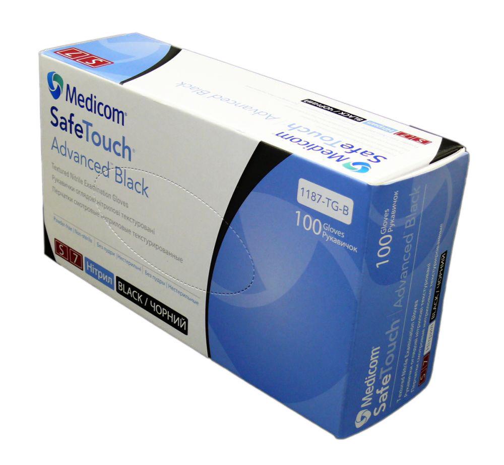 Рукавички оглядові Medicom нітрилові текстуровані Safe Touch Advanced S 100 шт. (21096) - фото 2