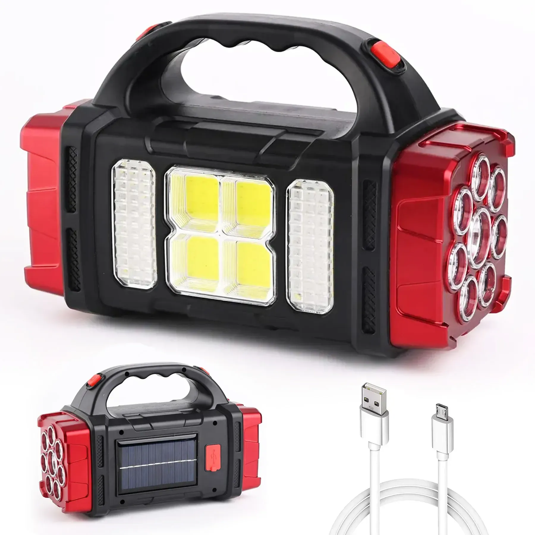 Ліхтар кемпінговий з сонячною панеллю та PowerBank Hurry Bolt HB-1678 2400 mAh USB Червоний (234568146) - фото 4 Ліхтар кемпінговий з сонячною панеллю та PowerBank Hurry Bolt HB-1678 2400 mAh USB Червоний (234568146) - фото 4