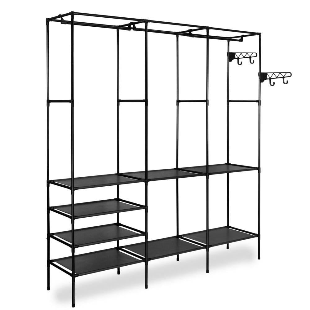 Стійка для одягу та взуття підлогова з полицями Multifunctional coat rack 162х36х175 см (993f6777)