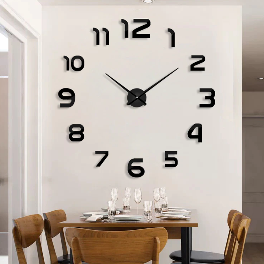 Настінний годинник DIY Clock з цифрами Black (29164461)