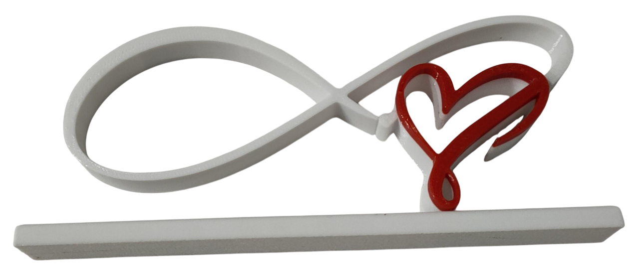 Декор Бесконечная любовь 120х50х13 мм Белый (NSRH-12G-BK)