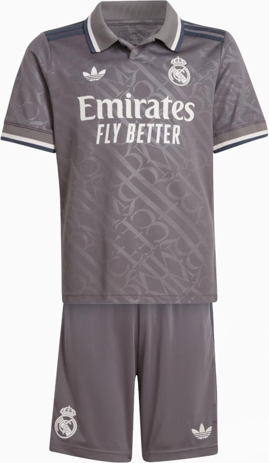 Футбольная форма детская Реал Мадрид 2024-2025 резервная F0034 115-125 см Серо-белый (47261-382)