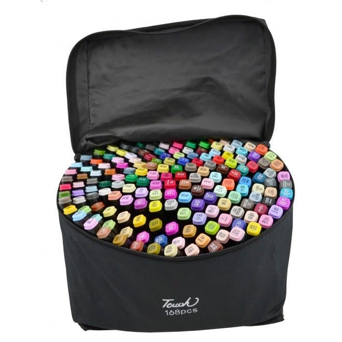 Набор маркеров двухсторонних для скетчинга на спиртовой основе 168 шт. (48928) Набор маркеров двухсторонних для скетчинга на спиртовой основе 168 шт. (48928)