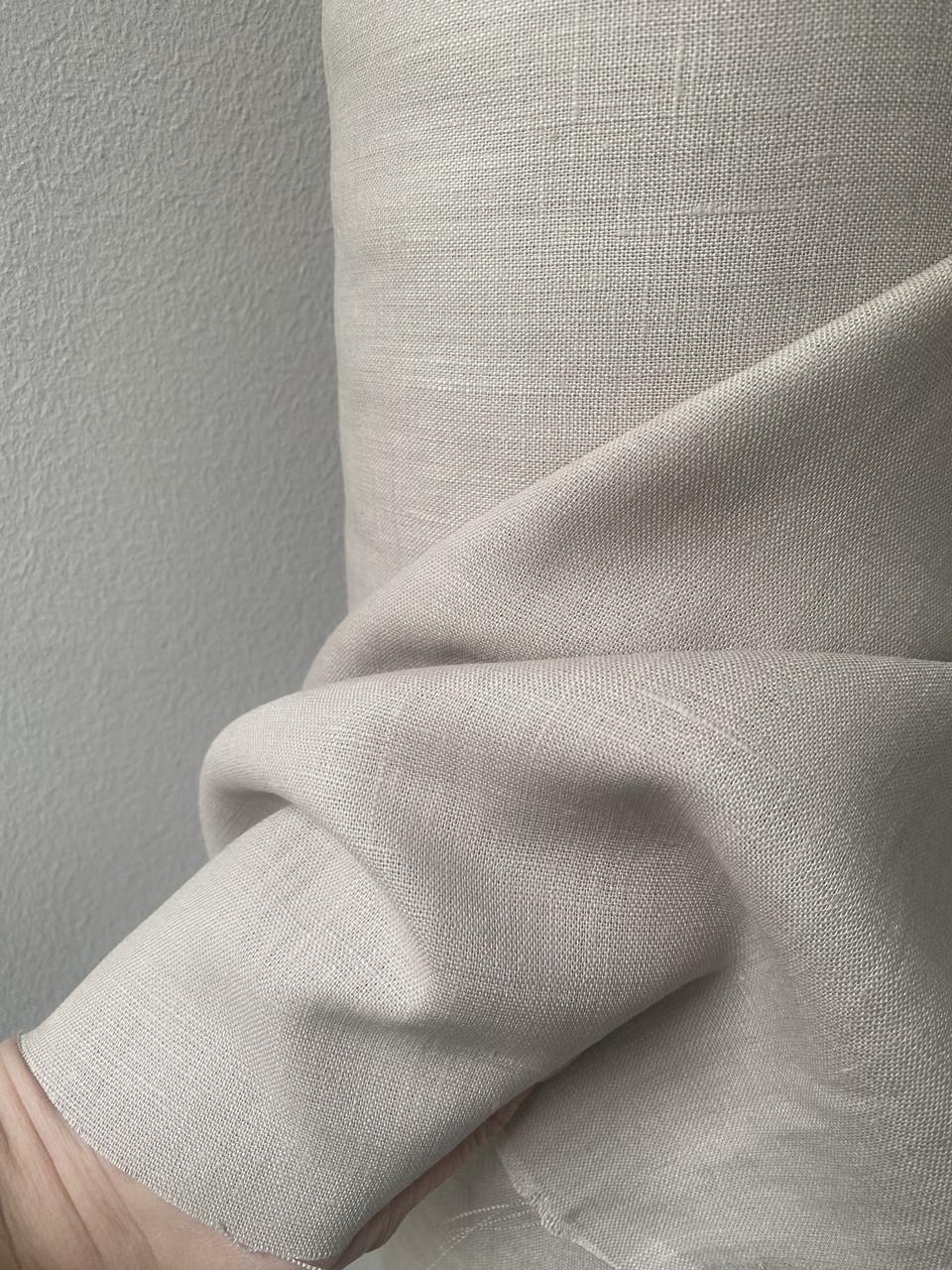 Тканина костюмна пом'якшена LINEN PLUS 100% льон 143 см 331 Бежевий - фото 6 Тканина костюмна пом'якшена LINEN PLUS 100% льон 143 см 331 Бежевий - фото 6