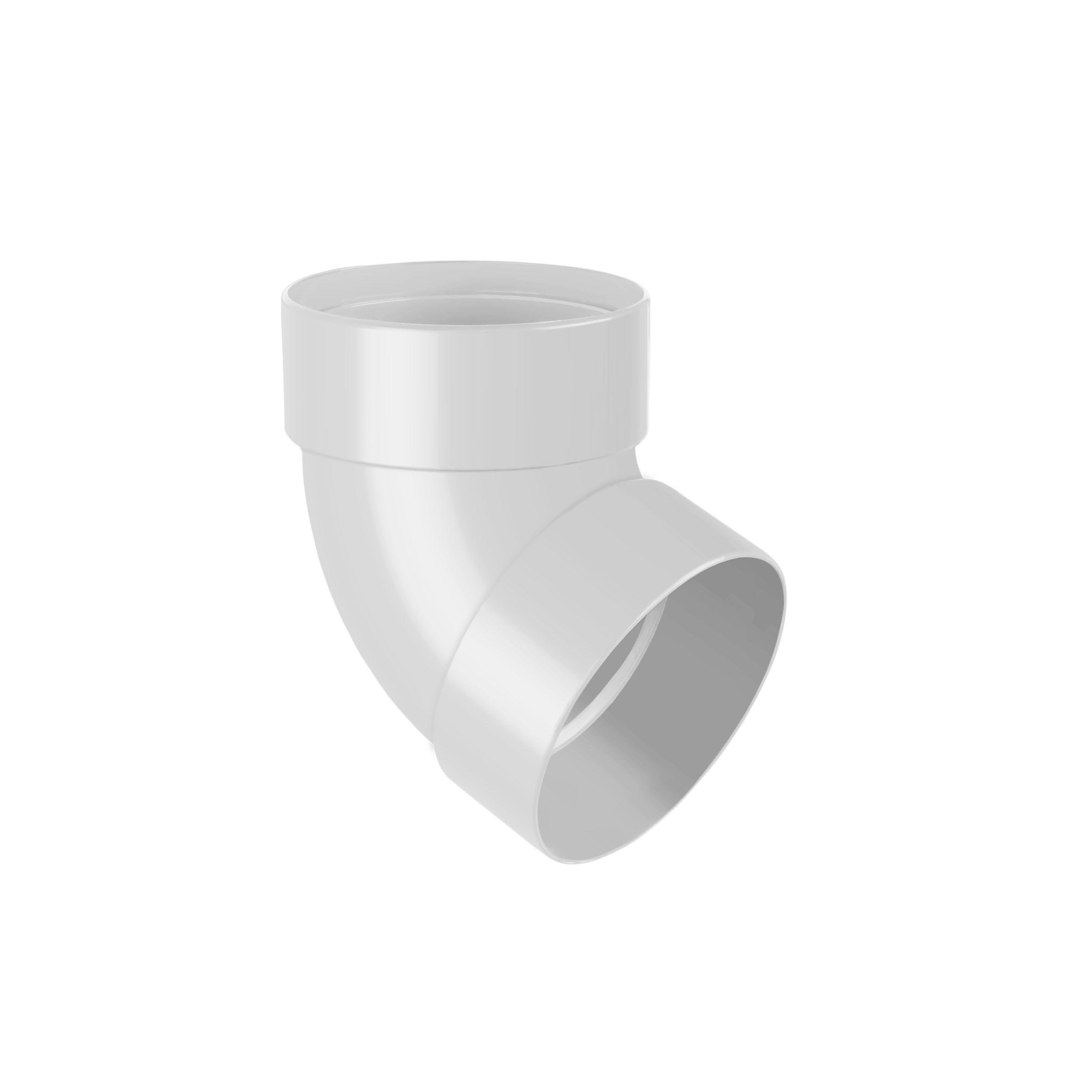 Колено двухраструбное 67° RAINWAY 75мм Белый