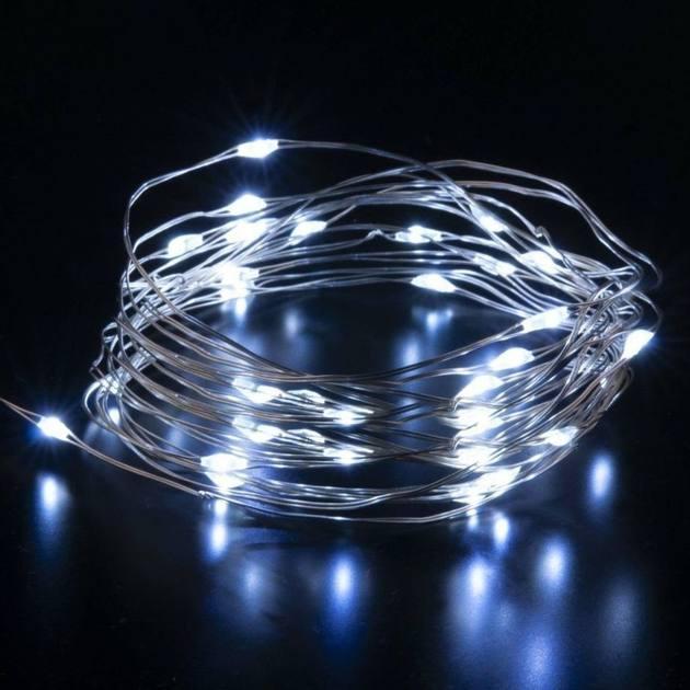 Гірлянда на батарейках Роса 5 м Білий (1056) - фото 5 Гірлянда на батарейках Роса 5 м Білий (1056) - фото 5