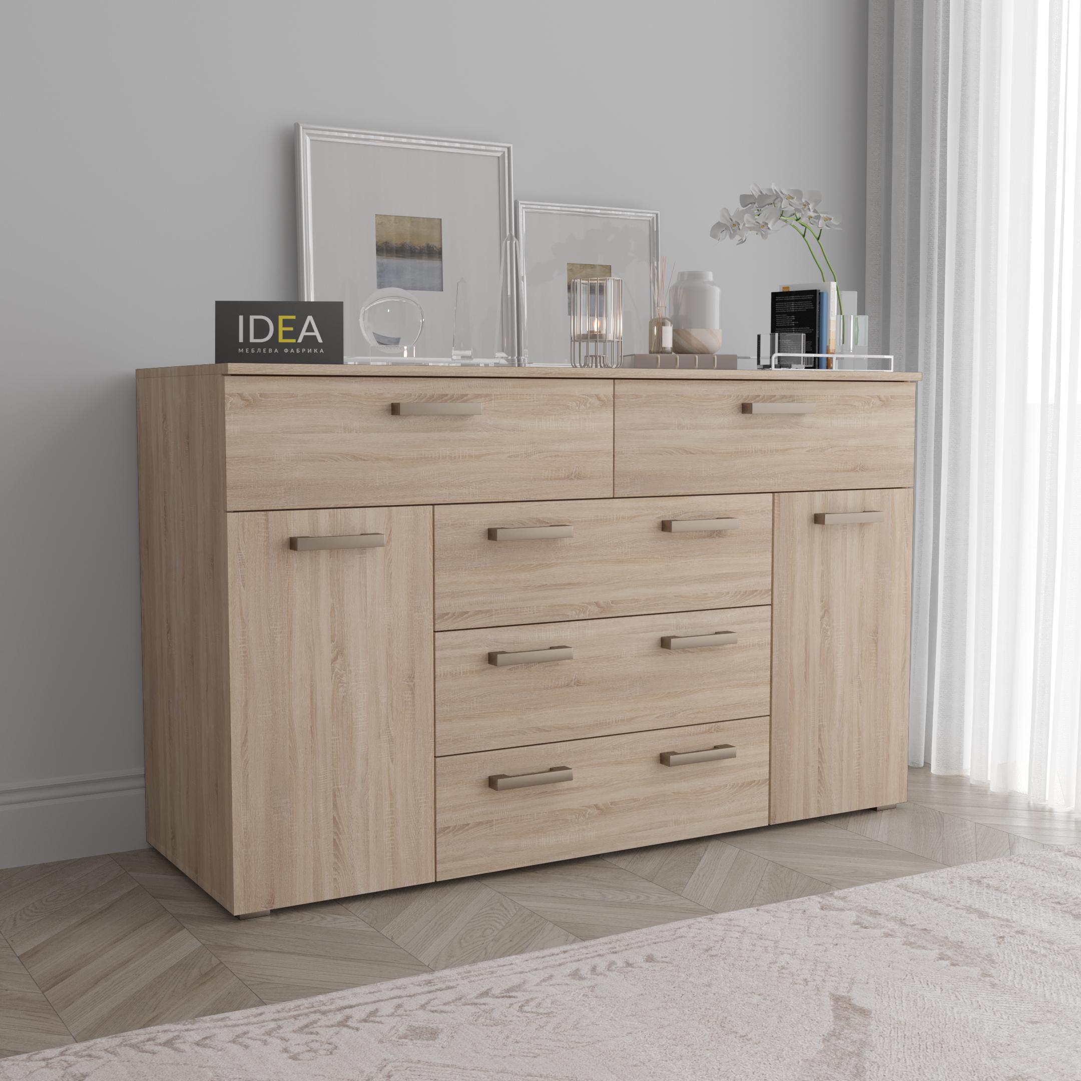 Комод Idea ТКБ-377.1 на 5 шухляд з дверима Дуб сонома (26718294) - фото 1