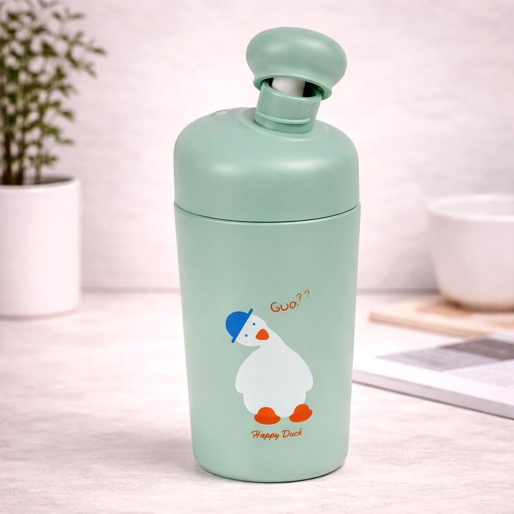 Термокружка 124704 300 мл из нержавеющей стали 304 с трубочкой Зеленый