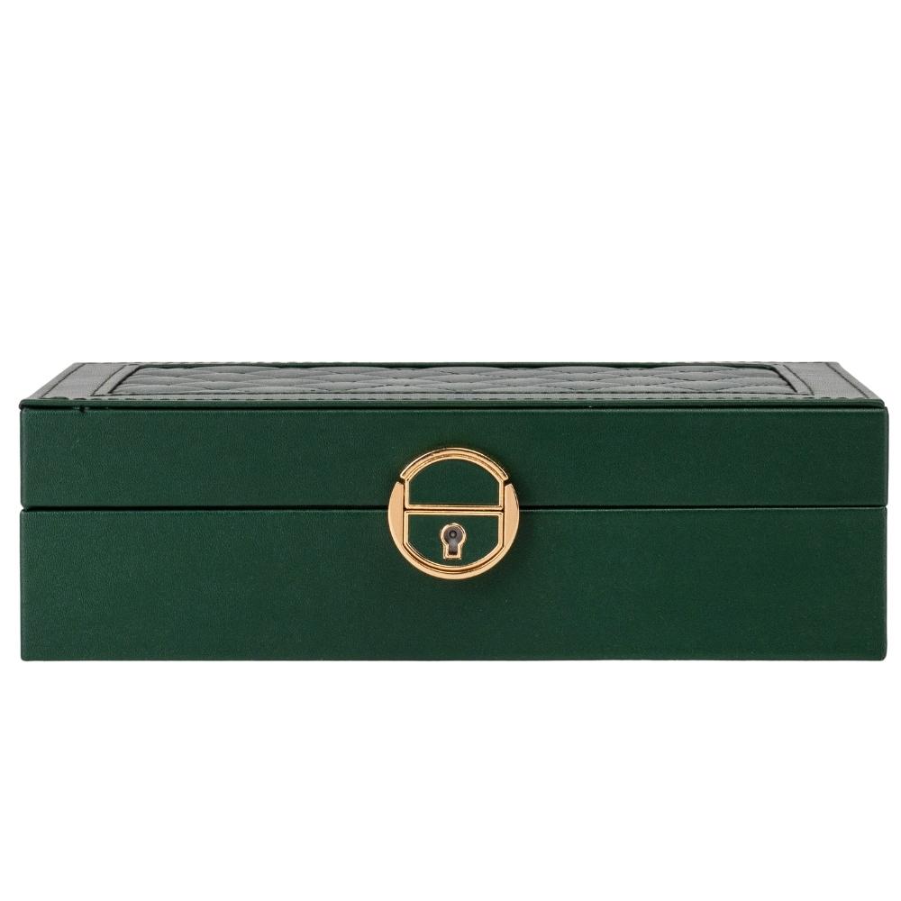 Ящик для украшений Elisey 9188-006 Золотой ключик из экокожи 23х17х7 см Зеленый (118-81-9188-006)