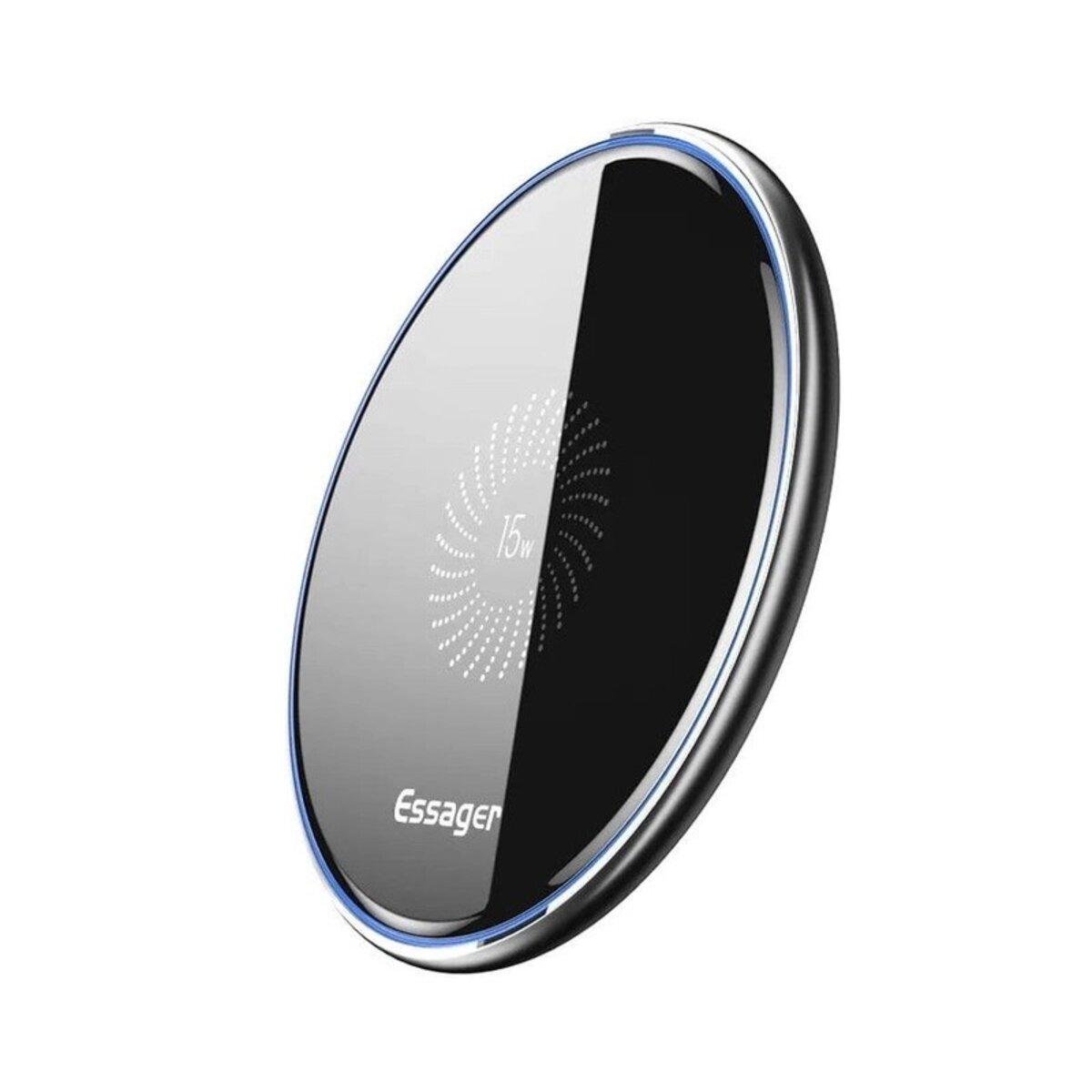Зарядное устройство безпроводное Essager Mirrow Desktop 15 Вт Qi Magnetic Wireless Phone Charger Black (EWXZMX-JMB01)