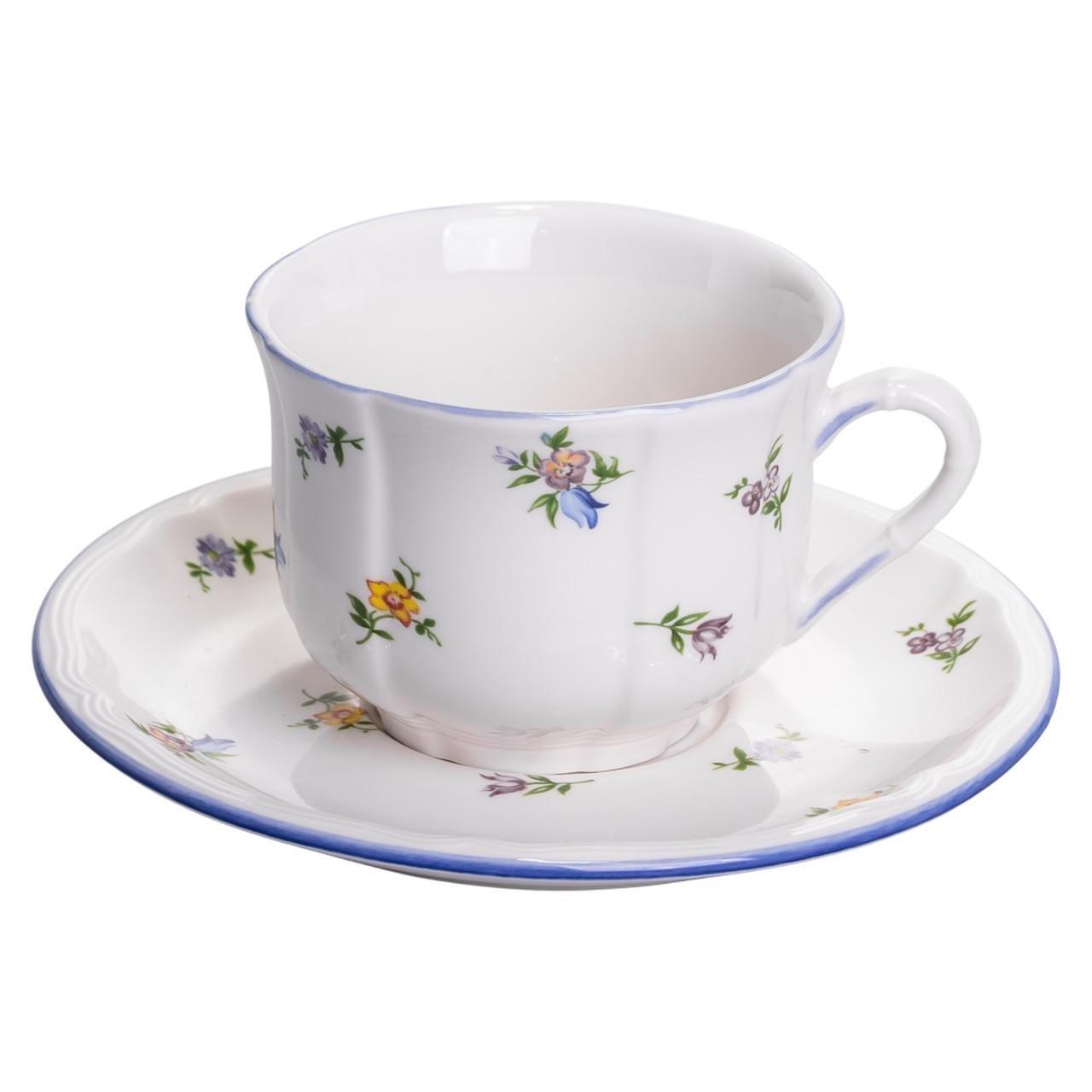 Столовый набор посуды тарелок и чашек Retro Floral 32 предметы на 6 персон фарфоровый обеденный (YY78-9A) - фото 2 Столовый набор посуды тарелок и чашек Retro Floral 32 предметы на 6 персон фарфоровый обеденный (YY78-9A) - фото 2