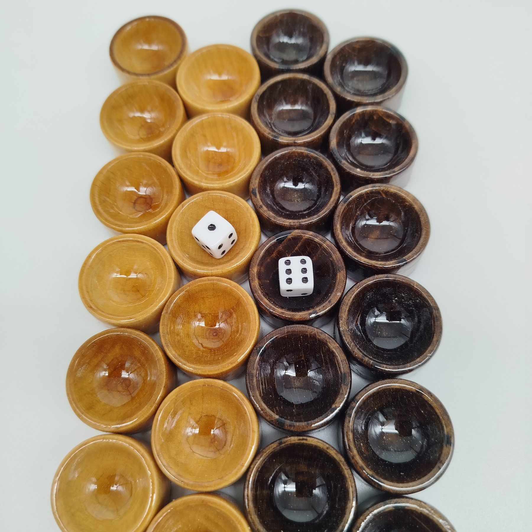 Фишки для нард из дерева №zv28 25х12 мм 32 шт. (33734117)