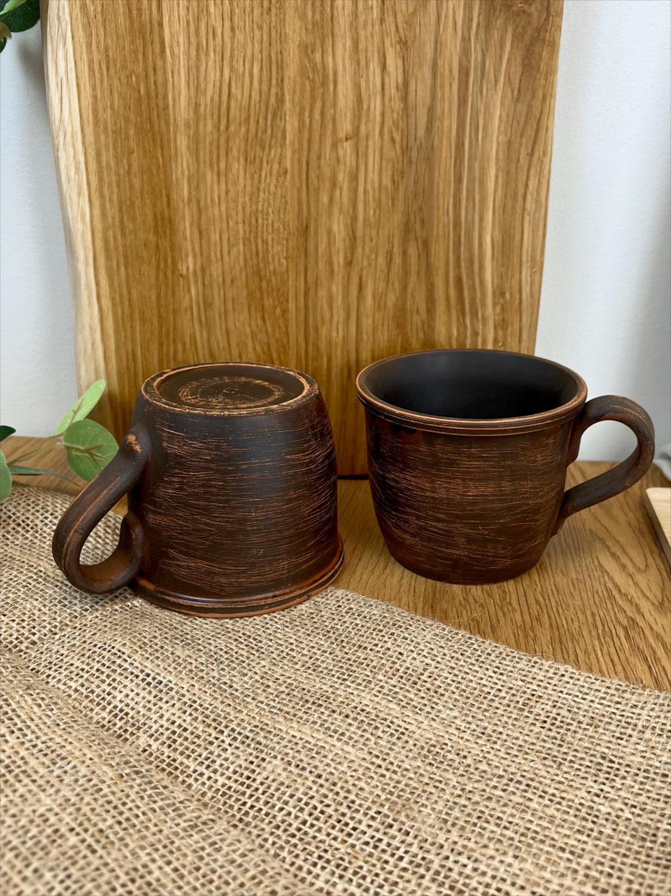 Чашка керамическая глиняная гладкая 0,4 л (3003-2) - фото 4 Чашка керамическая глиняная гладкая 0,4 л (3003-2) - фото 4