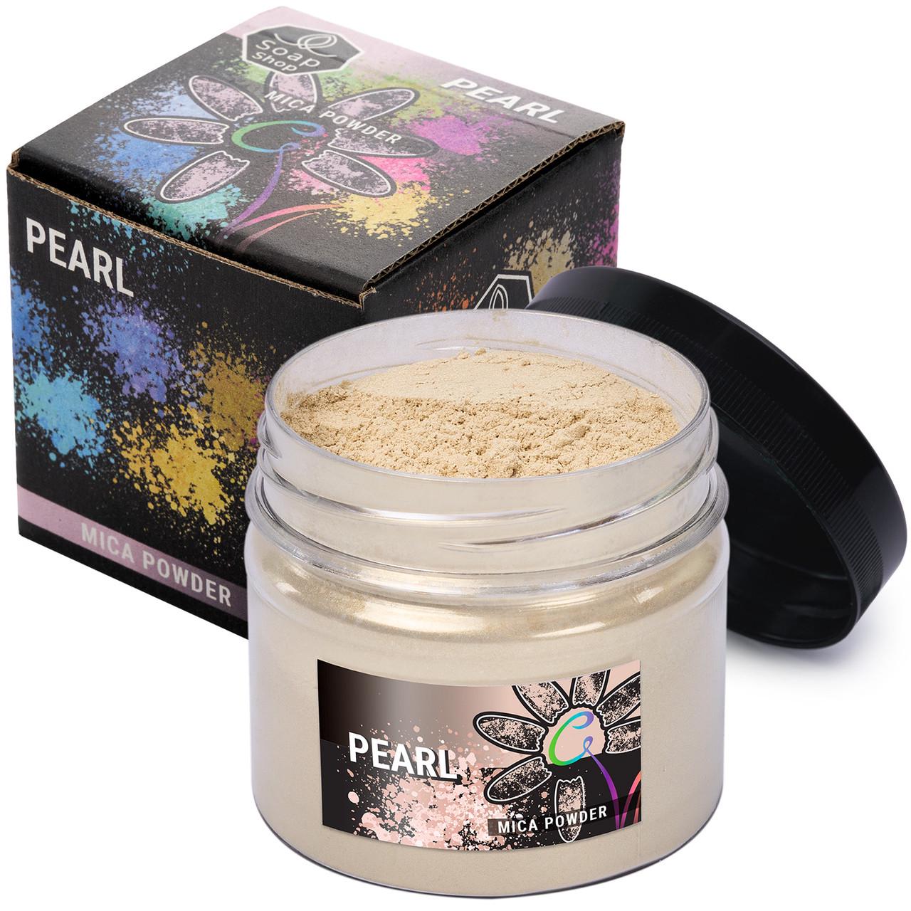 Пигментный порошок слюдяной Alexes Pearl для эпоксидной смолы/мыла/макияжа и маникюра банка 57 г Жемчужина