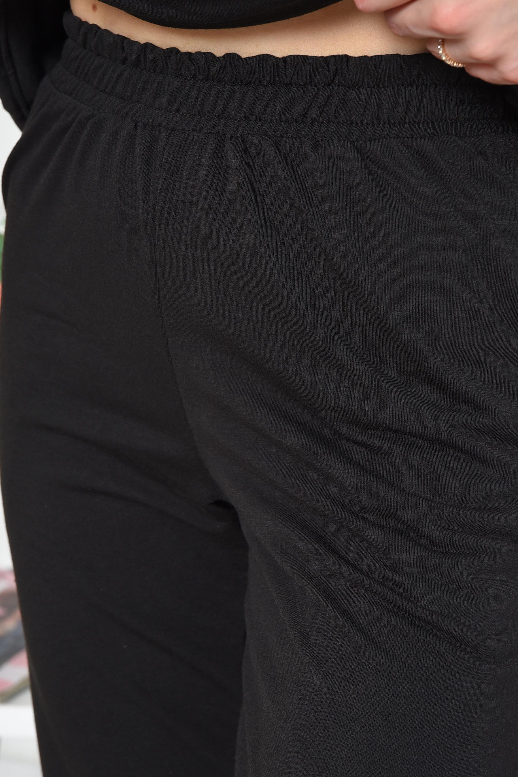 Спортивний костюм жіночий 2XL-3XL Чорний (160769) - фото 4 Спортивний костюм жіночий 2XL-3XL Чорний (160769) - фото 4