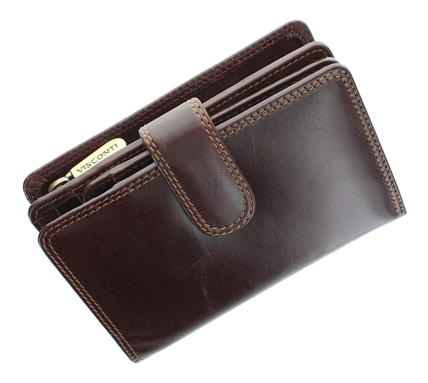 Гаманець жіночий шкіряний Visconti MZ11 Venice IT BRN