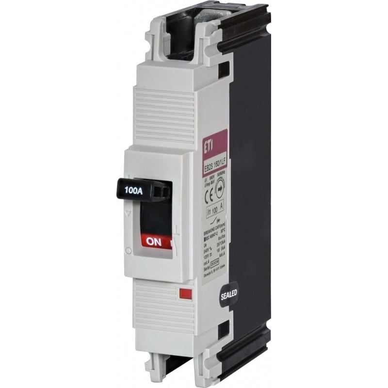 Автоматичний вимикач силовий ETI 100A 25kA 1 полюс EB2S 160/1LF 100A 1p 004671009 (56825)