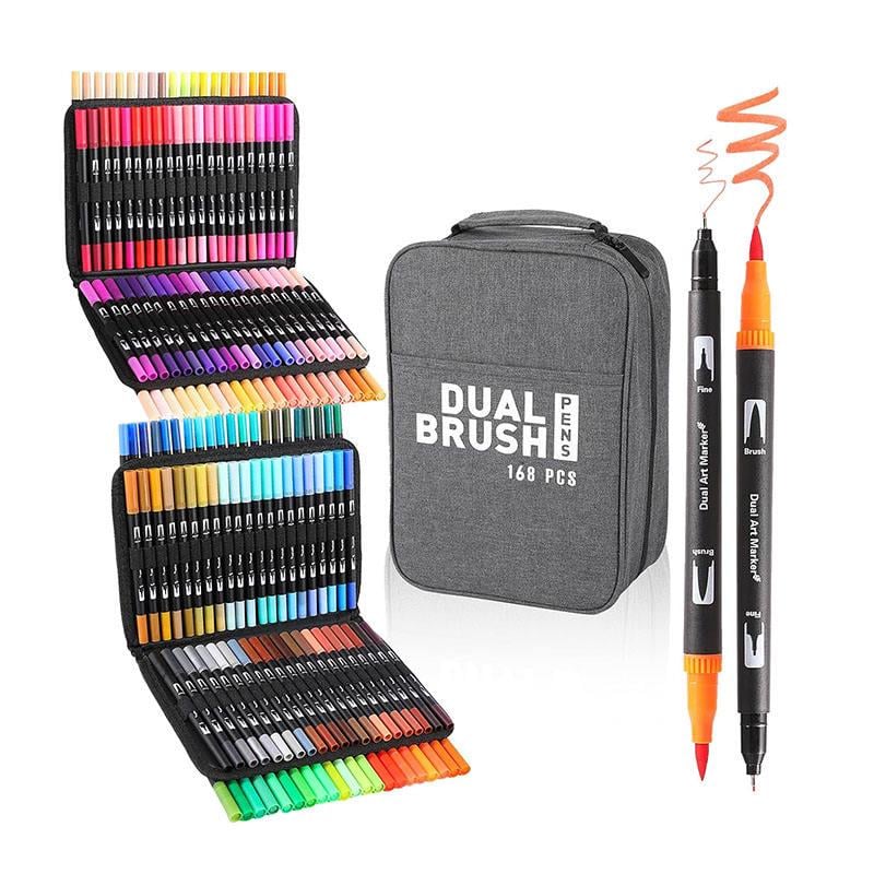 Набор двухсторонних акварельных маркеров Dual Brush Pens 168 шт. (50038) - фото 4 Набор двухсторонних акварельных маркеров Dual Brush Pens 168 шт. (50038) - фото 4