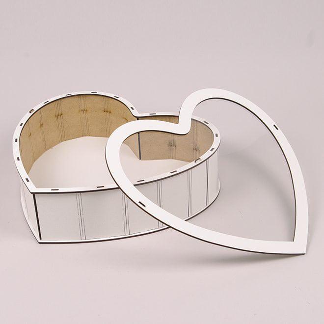 Коробка подарочная Flora Сердце с прозрачной крышкой Белый (33290) - фото 2 Коробка подарочная Flora Сердце с прозрачной крышкой Белый (33290) - фото 2