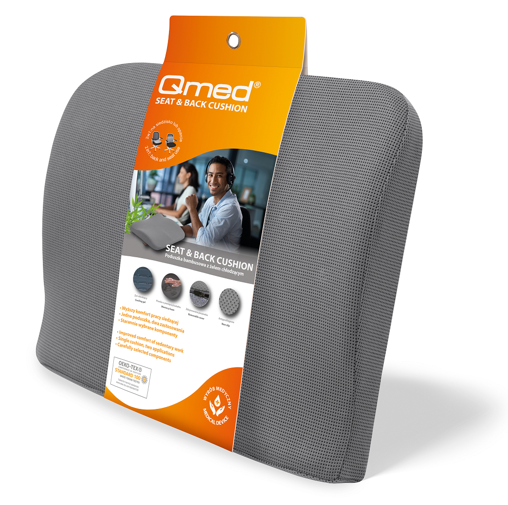 Подушка для кресла бамбуковая Qmed Seat Back Cushion с охлаждающим эффектом