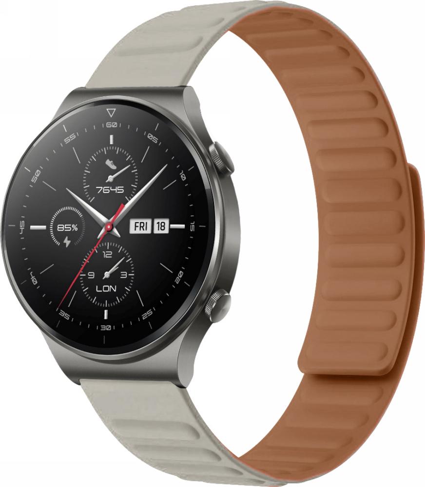 Ремінець Magneter для Huawei Watch GT 2 Pro Beige (26656-34) Ремінець Magneter для Huawei Watch GT 2 Pro Beige (26656-34)