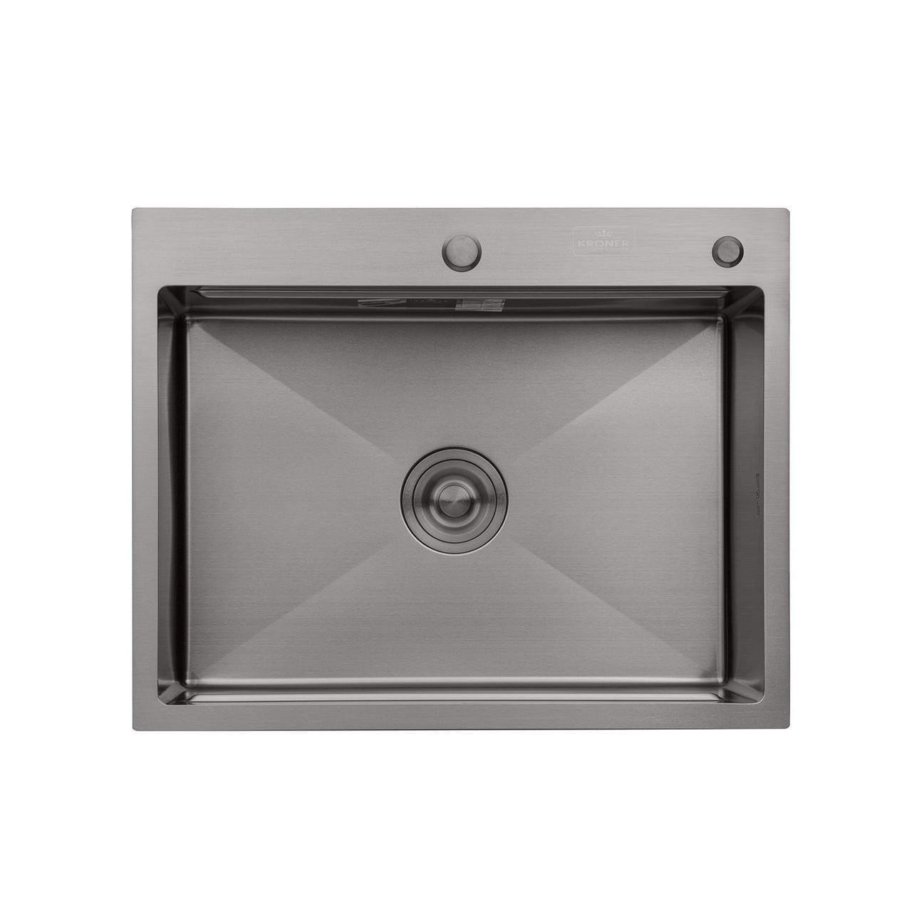 Мойка для кухни Kroner KRP Schwarze 6350HM PVD 3,0/1,0 мм