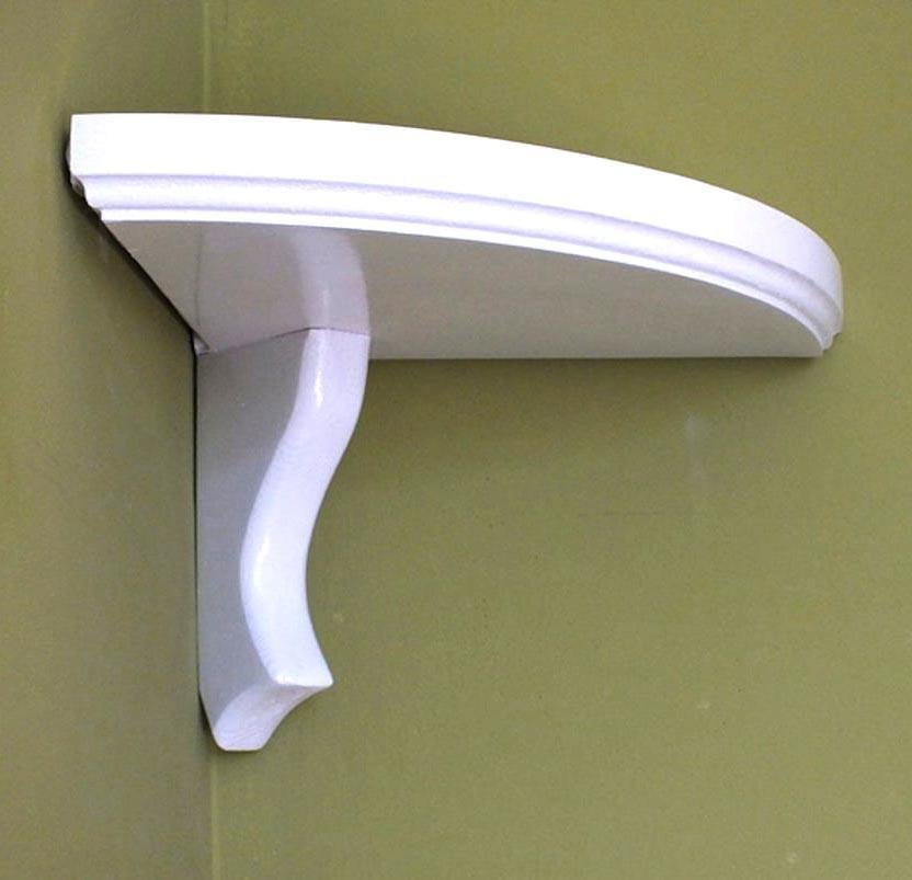 Полка настенная угловая из дерева Манабао 30 Зефир (УНП-302620)