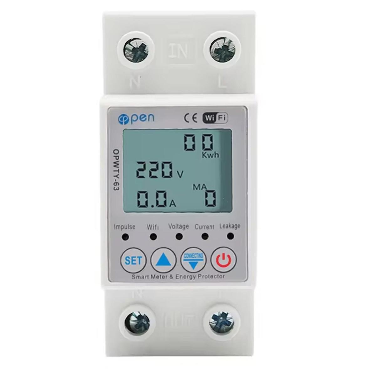 Счетчик электроэнергии Smart 1ф 63А-WiFi с размыкателем и подсветкой (2900686643) Счетчик электроэнергии Smart 1ф 63А-WiFi с размыкателем и подсветкой (2900686643)