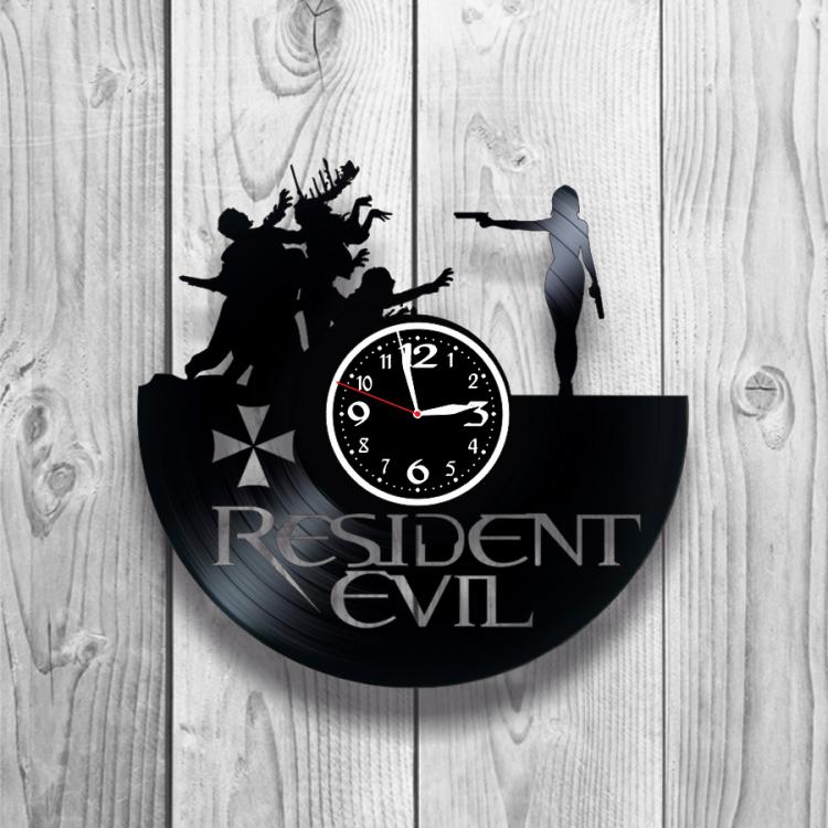 Часы настенные Resident evil 0340 из виниловой пластинки