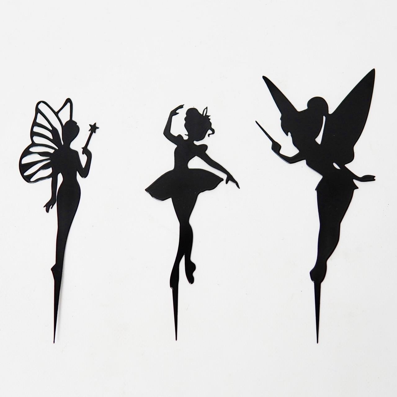 Декор для горшка/кашпо/сада набор фей из металла 5 (DCR085) - фото 2