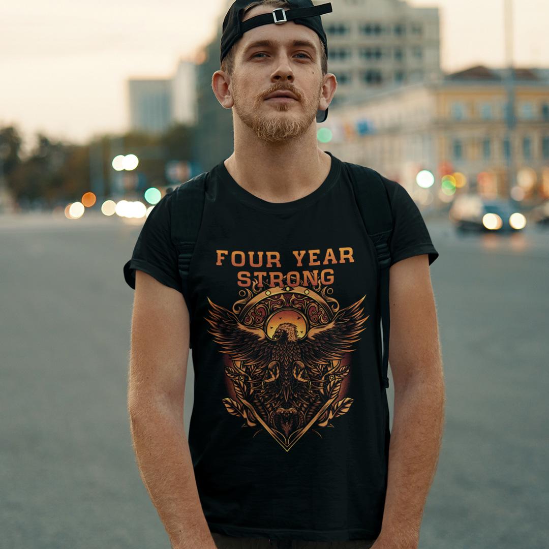 Футболка унисекс Four Year Strong Rising Bird M Черный (32701164)