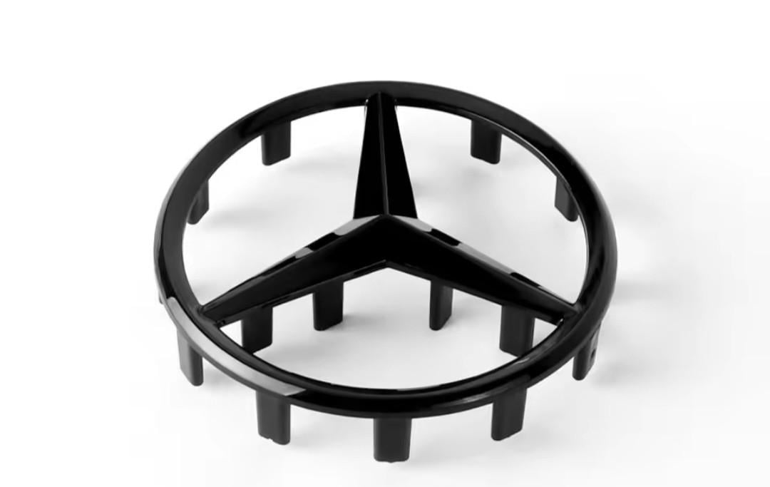 Эмблема Mercedes-Benz в руль 52 мм Black gloss (2450640804)