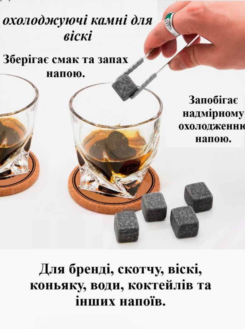 Камни для виски многоразовые Whiskey Stones WS5513 для охлаждения напитков 9 шт. (28208813) - фото 2 Камни для виски многоразовые Whiskey Stones WS5513 для охлаждения напитков 9 шт. (28208813) - фото 2