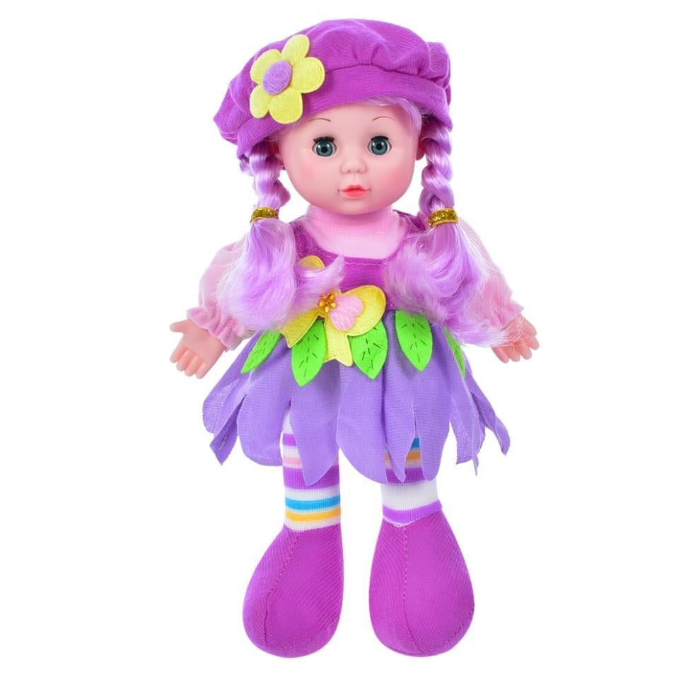 Лялька дитяча LY3011 м'яконабивна 28 см Фіолетовий