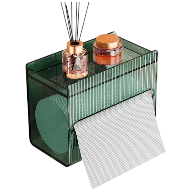 Диспенсер для бумажных полотенец акриловый 17,5x9x13,5 см Зеленый Диспенсер для бумажных полотенец акриловый 17,5x9x13,5 см Зеленый