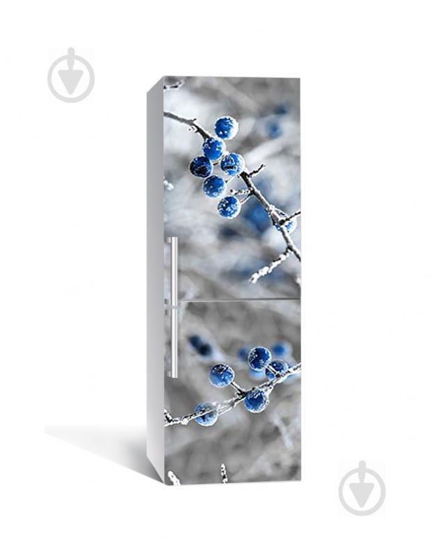 Наклейка на холодильник Zatarga «Забута чорниця» 650х2000 мм вінілова 3Д наклейка декор на кухню