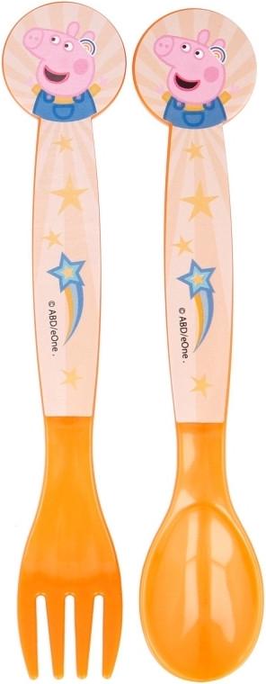 Дитячий набір столових приладів STOR Свинка Пеппа Помаранчевий (2250719170)