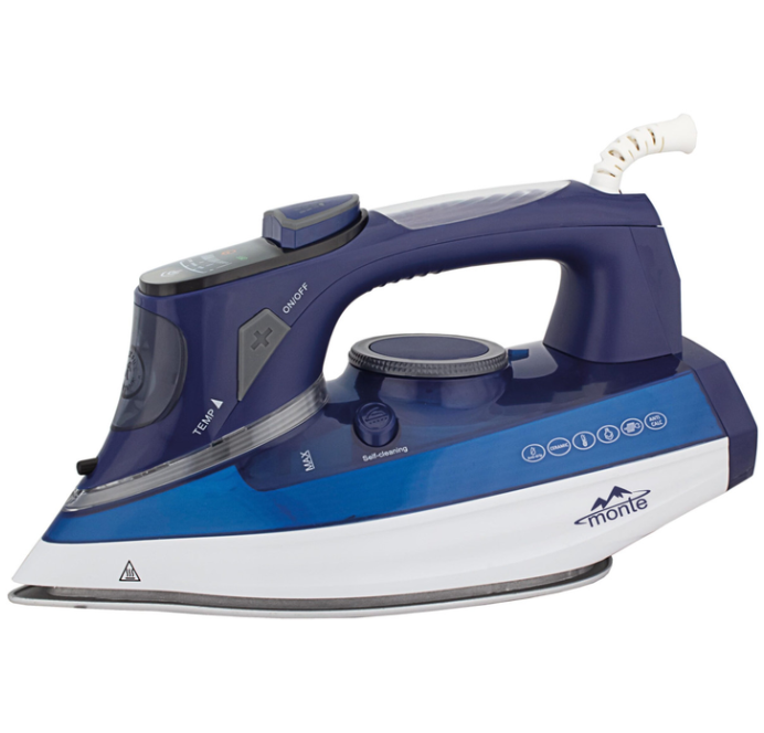 Утюг Monte MT-1521 керамическая подошва Anti-Calc LED Anti-Drip авто-отключение 3000 Вт Синий (2786098740) Утюг Monte MT-1521 керамическая подошва Anti-Calc LED Anti-Drip авто-отключение 3000 Вт Синий (2786098740)