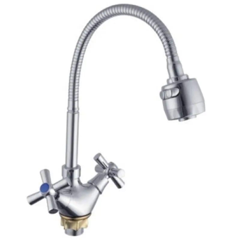 Смеситель для кухни MIXXUS TOLEDO 271 NUT REFLECTOR с гибким изливом без подвода Хром (MI6318)