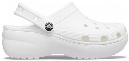 Сабо женские Crocs Classic Platform Clog W5 р. 35 22,5 см White (206750) - фото 3