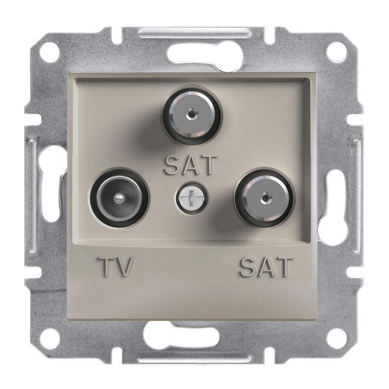 Розетка конечная Schneider Electric Asfora TV-SAT-SAT ABS Бронзовый (EPH3600169)