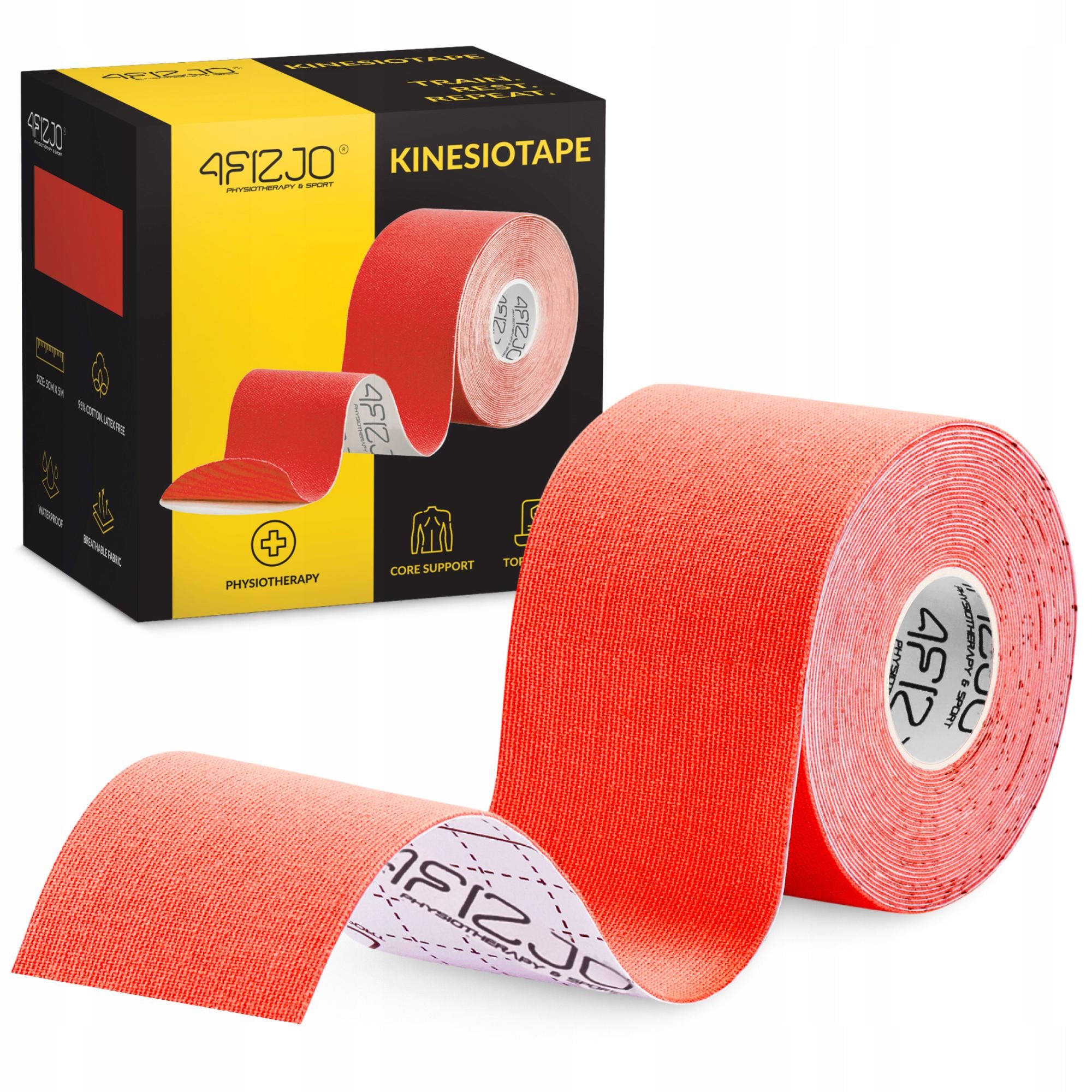 Лента кинезиологическая 4FIZJO 5 см x 5 м Red (P-5907739318800)