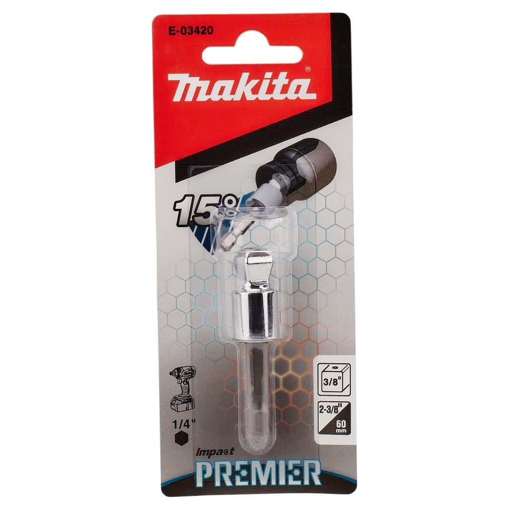 Адаптер Impact Premier Makita E-03420 (HEX1/4, SQ3/8, 55 мм) держатель головок шарнирный XTT (4826)