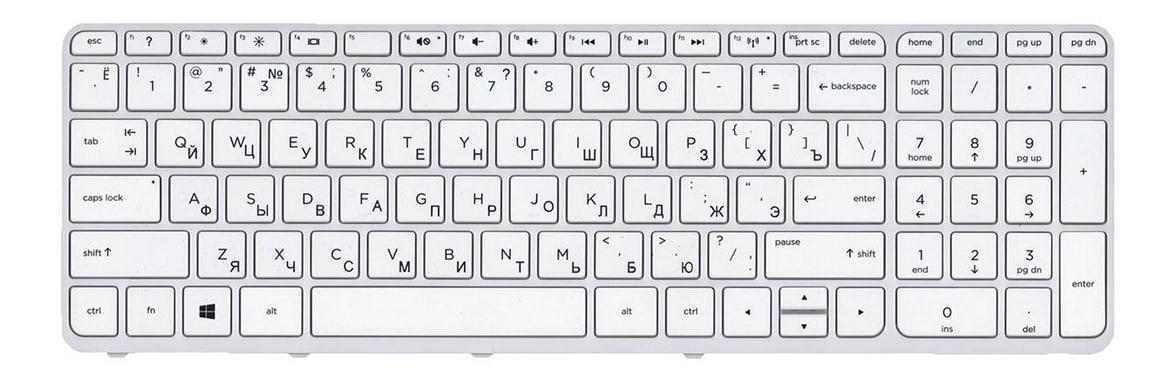Клавиатура для ноутбука HP Pavilion Touchsmart 15-G матовая (719853-251)