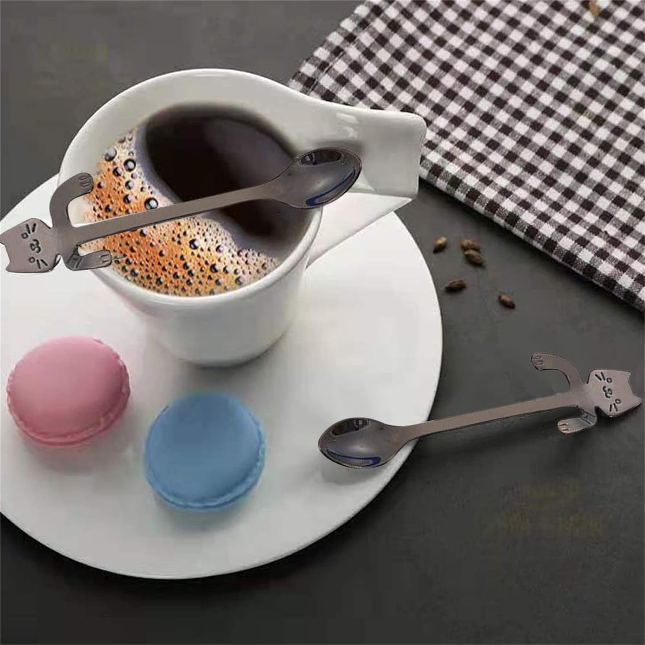 Чайная ложка с держателем на чашку в виде кота Черный (13949178) - фото 5 Чайная ложка с держателем на чашку в виде кота Черный (13949178) - фото 5