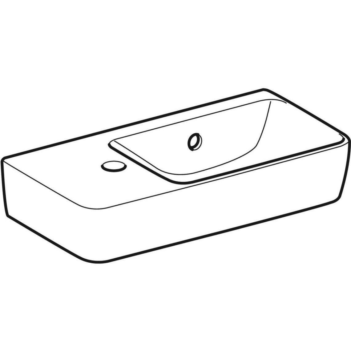 Умывальник Geberit Selnova Compact с сокращенным вылетом 50х25х15 см Белый (24517977) - фото 2 Умывальник Geberit Selnova Compact с сокращенным вылетом 50х25х15 см Белый (24517977) - фото 2