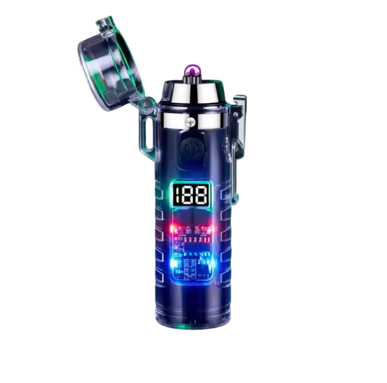 Запальничка електронна з подвійною дугою/LED-ліхтариком/дисплеєм та водозахистом IP56 USB Type-C (2989892094)